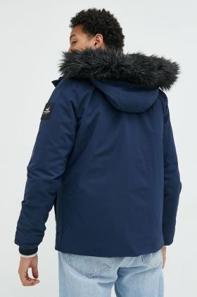Hollister Co. geaca barbati, culoarea albastru marin, de tranzitie