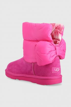 UGG cizme de iarna copii BAILEY BOW MAXI culoarea roz