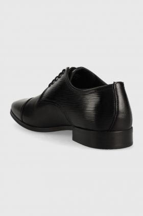 Aldo pantofi de piele Cuciroflex barbati, culoarea negru