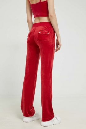 Juicy Couture pantaloni de trening Del Ray femei, culoarea rosu, neted