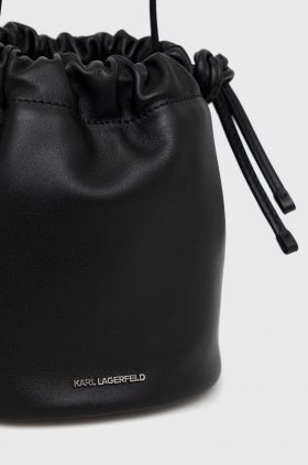 Karl Lagerfeld poseta de piele culoarea negru