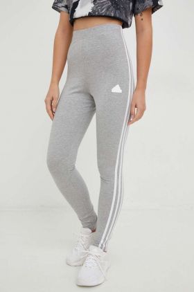 Adidas colanti femei, culoarea gri, cu imprimeu