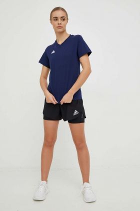 adidas Performance tricou din bumbac culoarea bleumarin HC0440