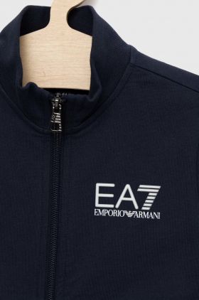 EA7 Emporio Armani trening de bumbac pentru copii culoarea albastru marin