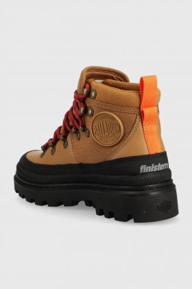 Palladium botine Palladium x Finisterre femei, culoarea bej, cu platforma
