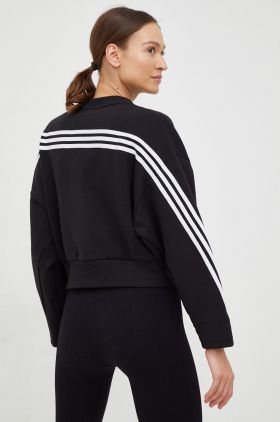 Adidas bluza femei, culoarea negru, cu imprimeu