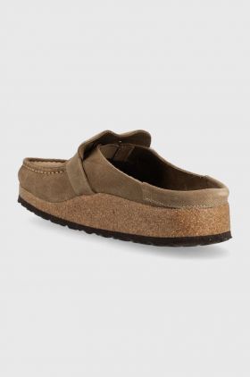 Birkenstock papuci din piele Buckley femei, culoarea bej, 1019490