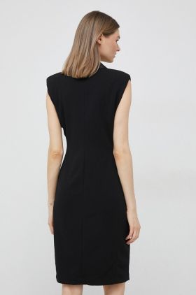 Dkny rochie culoarea negru, mini, drept