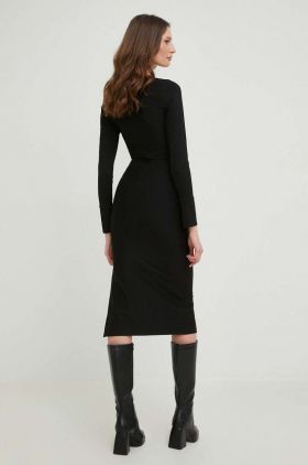 Answear Lab rochie culoarea negru, midi, mulata