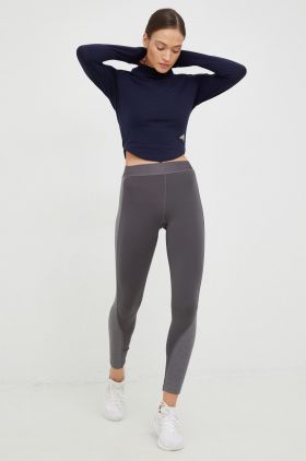 Adidas longsleeve femei, culoarea albastru marin, cu turtleneck