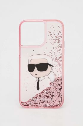 Karl Lagerfeld husă pentru telefon iPhone 14 Pro Max 6,7" culoarea roz