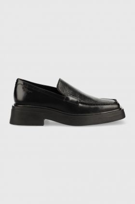 Vagabond Shoemakers mocasini de piele EYRA femei, culoarea negru, cu toc plat, 5350.214.20