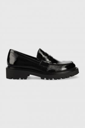 Vagabond Shoemakers mocasini de piele KENOVA femei, culoarea negru, cu toc plat, 5241.360.20