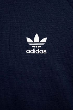 Adidas Originals bluza copii culoarea albastru marin, cu glugă, cu imprimeu