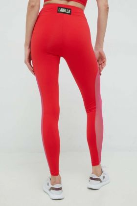 LaBellaMafia leggins de antrenament Wake Up femei, culoarea rosu, modelator