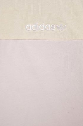 Adidas Originals tricou de bumbac pentru copii culoarea bej, modelator