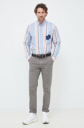 BOSS camasa din bumbac BOSS ORANGE barbati, cu guler button-down, regular