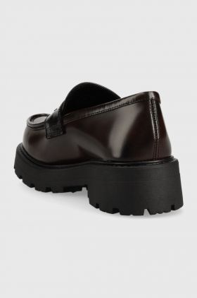 Vagabond Shoemakers mocasini de piele COSMO 2.0 femei, culoarea bordo, cu platforma, 5049.504.41