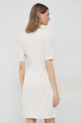 Dkny rochie culoarea bej, mini, drept