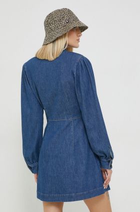 HUGO rochie jeans mini, evazati