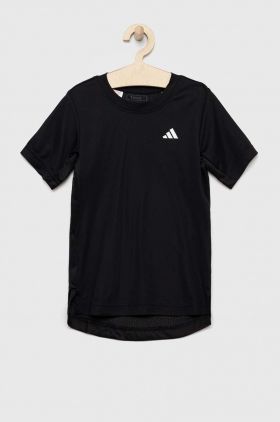 Adidas Performance tricou copii culoarea negru, neted