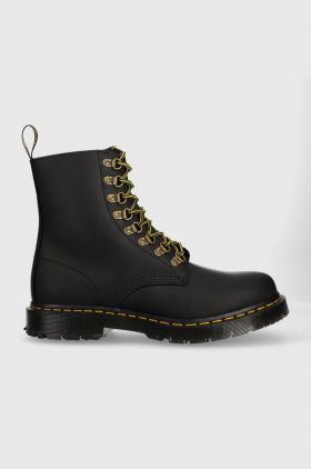 Dr. Martens bocanci de piele 1460 Pascal femei, culoarea negru, cu toc plat, izolat