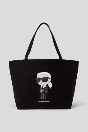 Karl Lagerfeld geanta de bumbac culoarea negru