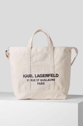 Karl Lagerfeld poseta culoarea bej