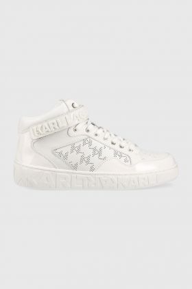 Karl Lagerfeld sneakers din piele KUPSOLE III culoarea alb KL61056