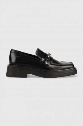 Vagabond Shoemakers mocasini de piele EYRA femei, culoarea negru, cu toc plat, 5550.001.20