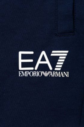 EA7 Emporio Armani pantaloni scurți din bumbac pentru copii culoarea albastru marin