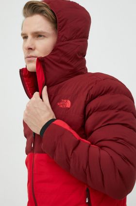 The North Face geaca sport ThermoBall 50/50 culoarea rosu, de iarna