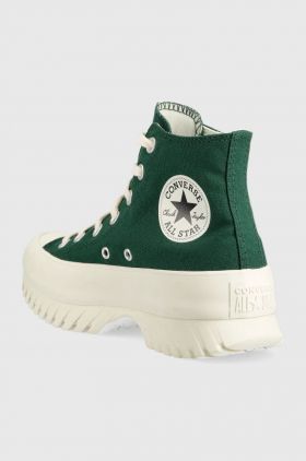 Converse tenisi Chuck Taylor All Star Lugged 2.0 femei, culoarea verde