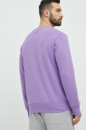 Adidas hanorac de bumbac barbati, culoarea violet, cu imprimeu