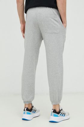 adidas pantaloni de trening bărbați, culoarea gri, melanj IC9773