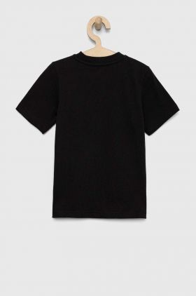 Adidas tricou de bumbac pentru copii culoarea negru, cu imprimeu