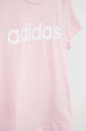 Adidas tricou de bumbac pentru copii G LIN culoarea roz