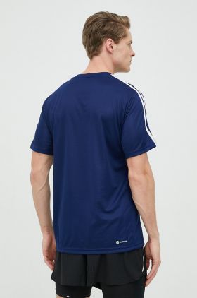 Adidas Performance tricou de antrenament Training Essentials culoarea albastru marin, cu imprimeu