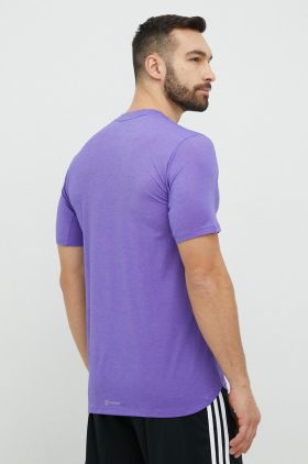 Adidas Performance tricou de antrenament Designed for Training culoarea violet, neted