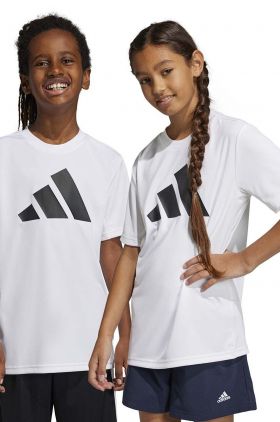 Adidas tricou copii U TR-ES LOGO culoarea alb, cu imprimeu