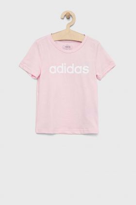 Adidas tricou de bumbac pentru copii G LIN culoarea roz