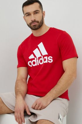 adidas tricou din bumbac culoarea roșu, cu imprimeu IC9352