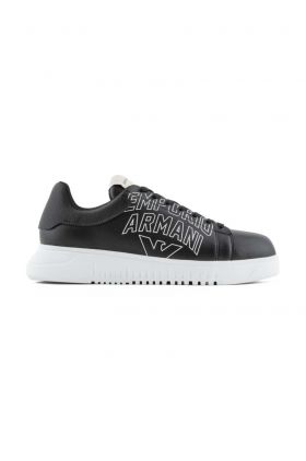 Emporio Armani sneakers din piele culoarea negru, X4X264 XN732 K001