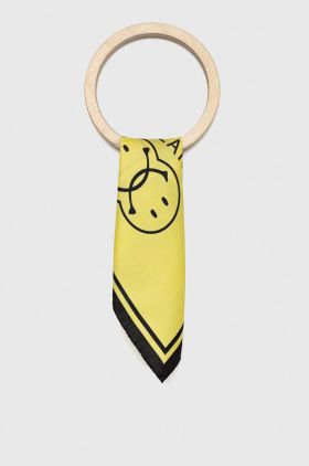 Moschino batistă de buzunar de mătase x Smiley culoarea galben