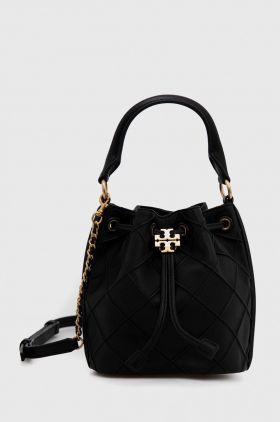 Tory Burch poseta de piele culoarea negru