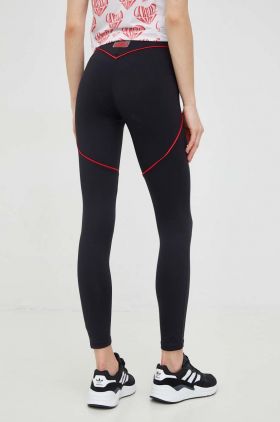 LaBellaMafia leggins de antrenament Fantasy femei, culoarea negru, cu imprimeu