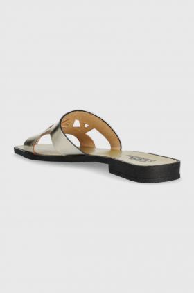 Karl Lagerfeld slapi de piele SKOOT II femei, culoarea auriu, KL80406