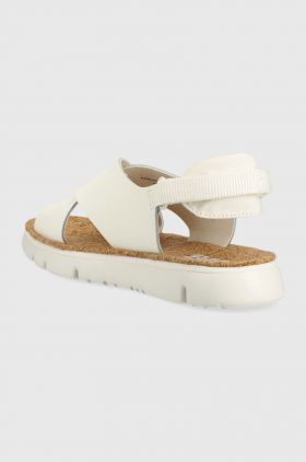 Camper sandale de piele Oruga Sandal femei, culoarea alb, K200157.046