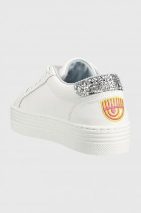Chiara Ferragni sneakers din piele CF3121_064 culoarea alb, CF TENNIS LOW