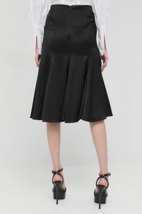 Trussardi fusta culoarea negru, midi, evazati